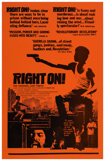 (FILM.) LAST POETS. Right On! A Film by Herbert Danska.
